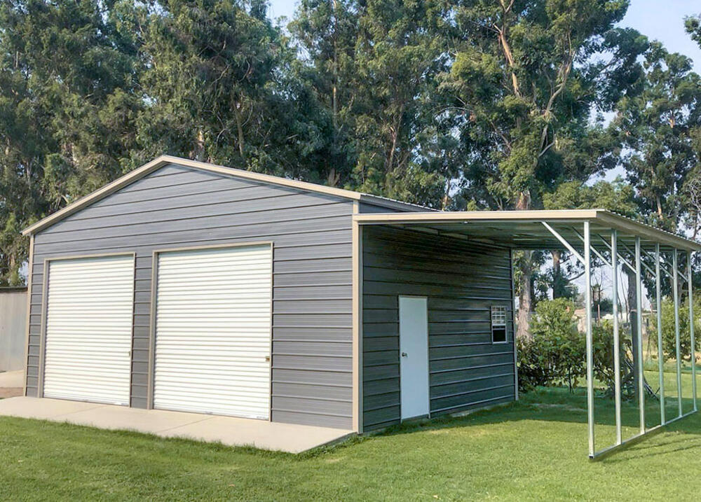 2 Car Garage w/ Lean-To