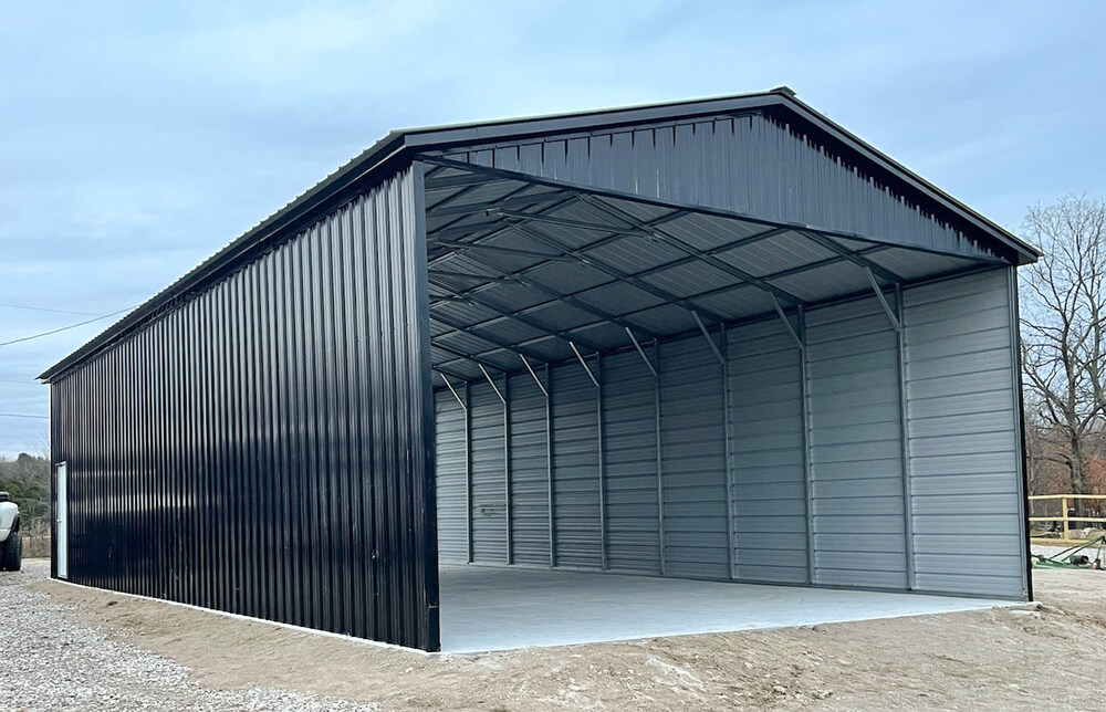 large pull-through carport